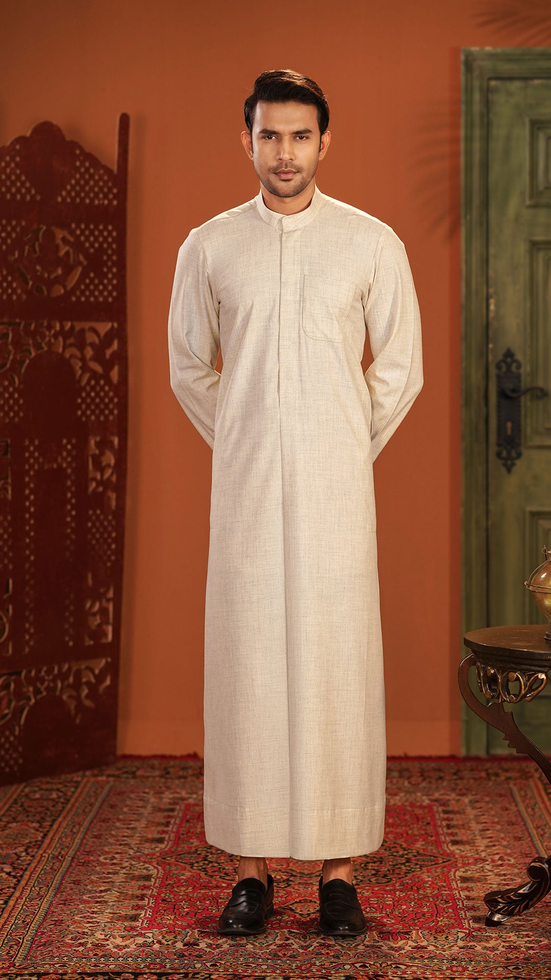 Tabaya Signature Thobe - Off White For Men