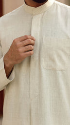 Tabaya Signature Thobe - Off White For Men