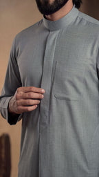 Tabaya Signature Thobe - Grey For Men