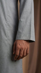 Tabaya Signature Thobe - Grey For Men