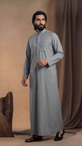 Tabaya Signature Thobe - Grey For Men