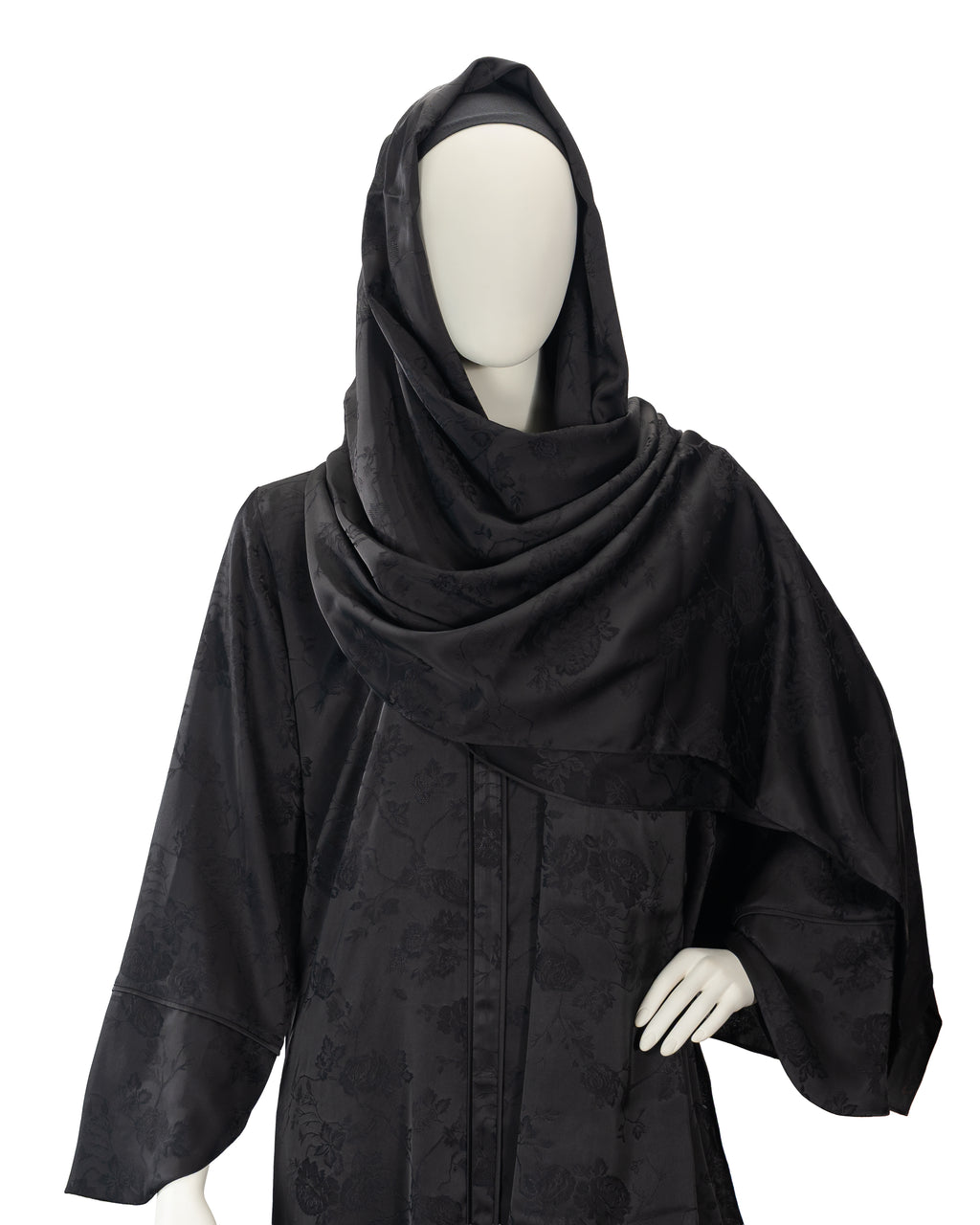 Leyana Black Color Round Neck Abaya For Female