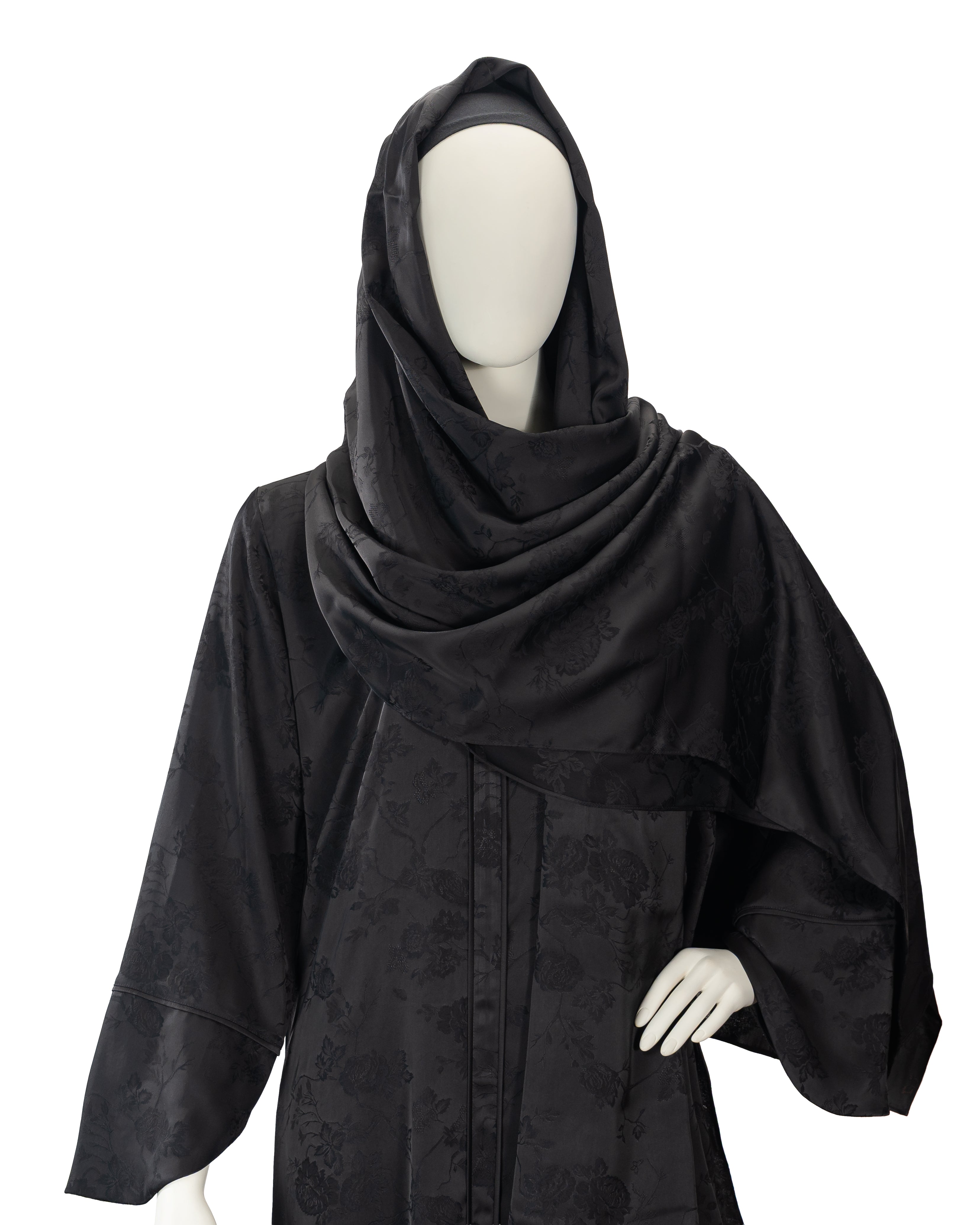 Leyana Black Color Round Neck Abaya For Female
