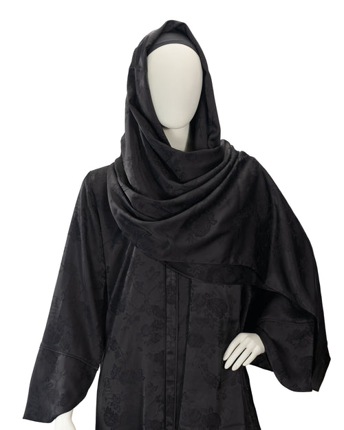 Leyana Black Color Round Neck Abaya For Female