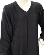 Inaya Black Color V-Neck Abaya For Female