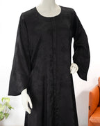 Leyana Black Color Round Neck Abaya For Female