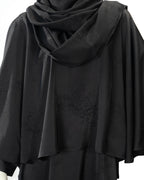 Leyana Black Color Round Neck  Abaya For Female