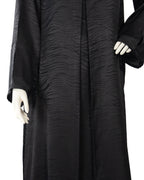Leyana Black Color Round Neck Abaya For Female