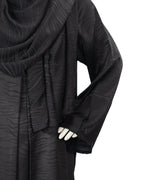 Leyana Black Color Round Neck Abaya For Female