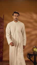 Tabaya Signature Thobe - Off White For Men